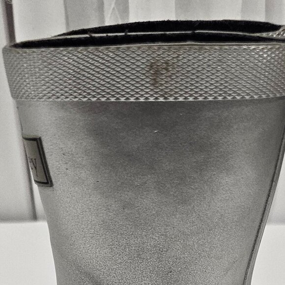 Hatley Silver Metallic Rain Boots Baby Toddler Girl Size 6 - Picture 6 of 9